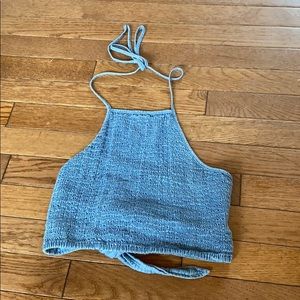 Tie back halter top